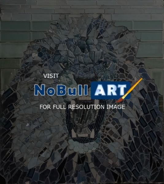 Art By Nathaniel B Dunson - Mosaic Lion - Mixed Media